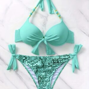 بیکینی پشت باز جدید با طرح چاپی