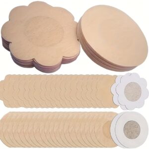 ست ۱۰۰ عدد برچسب یک‌بارمصرف نوک سینه | برچسب‌های دایره‌ای خودچسب نوک سینه، پد سوتین، سوتین نامرئی چسبی – AS