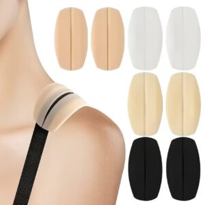 ست ۶ عدد پد سیلیکونی بند سوتین، نگهدارنده ضدلغزش بند شانه، پدهای بدون درز چندرنگ برای کاهش فشار روی شانه‌