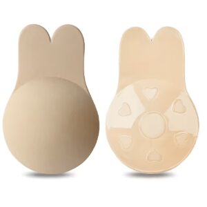یک جفت پچ سینه قابل شستشو مدل گوش‌خرگوشی | سوتین سیلیکونی قابل استفاده مجدد برای