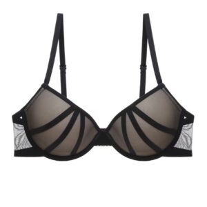 سوتین با ساپورت بالا، کاپ پلی‌فُرم ضخیم لیفت‌دهنده، فنردار با بند ضربدری پشت –لیفت قوی