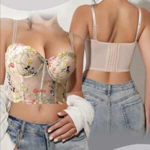 سوتین (تاپ) توری فنردار به سبک فرانسوی، لیفت‌کننده و جمع‌کننده