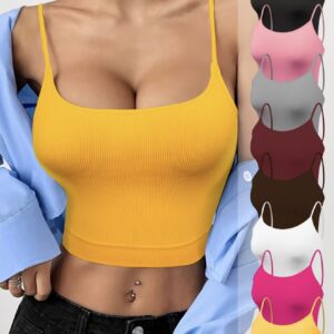 ست ۸ عددی تاپ‌های رکابی زنانه بدون بند و جذاب