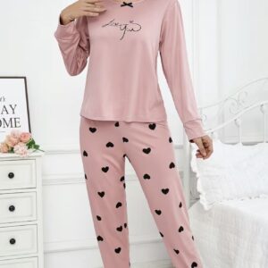 ست لباس راحتی با طرح قلب