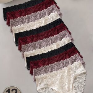 ست ۱۲ عددی شورت زنانه جذاب، رنگ ساده و توری