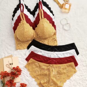 ست ۸ عددی لباس زیر زنانه جذاب با توری