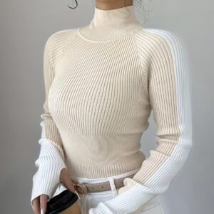 یقه‌اسکی نرم و راحت با طراحی بلوک‌رنگی