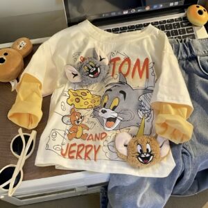 تیشرت آستین بلند بچگانه تام و جری