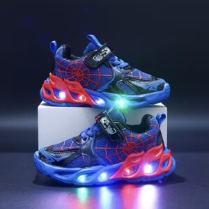 کفش بچگانه اسپایدرمن مشبک چراغ ‌دار
