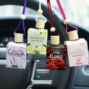 ست ۴ عدد خوشبوکننده به شکل گل، با چهار رایحه متفاوت گل: رز، شکوفه گیلاس، لاوندر و یاسمن