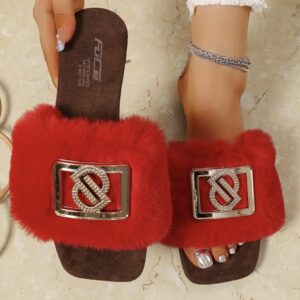 صندل پشمی زنانه – بسیار گرم و راحت دارای زیره لاستیکی ضدلغزش