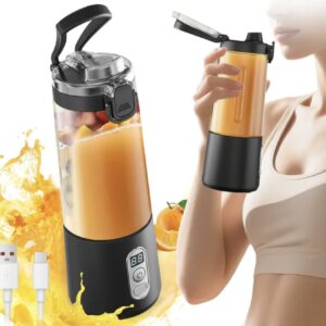 مخلوط‌کن اسموتی شارژی با USB – دارای نمایشگر دیجیتال تایمر و دارای ظرفیت ۱۰ فنجان و درب بازشونده با یک لمس  مناسب برای تهیه شیک، اسموتی، مخلوط نوشیدنی‌های یخ‌زده و پروتئین شیک.