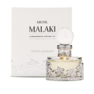 ادکلن یونیسکس روغنی Musk Malaki –، Swiss Arabian، حجم ۲۵ میل – عطری گلی و مُشکی با حس سلطنتی