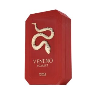 ادکلن Veneno Scarlet – Extrait De Parfum زنانه، حجم ۱۰۰ میل – عطری شرقی و گُرماند با ماندگاری بسیار طولانی شروعی شیرین و میوهای، قلبی گرم و ادویهای با عمق لوکس و پایهای چوبی، چرم و وانیلی