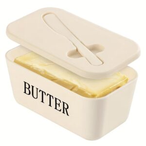 ظرف بزرگ نگهداری کره به همراه چاقو