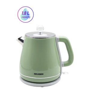 کتری برقی و جوش‌آور آب ۱.۸ لیتری با کیفیت بالا و بدنه دوجداره ضدسوختگی. ساخته شده از استیل ضدزنگ 304 برای دوام و بهداشت بیشتر