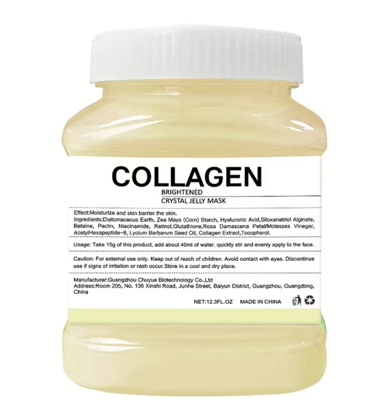 ماسک ژلهای کریستالی کلاژن روشنکننده با کیفیت بالا اثر: مرطوبکننده و تقویتکننده سد محافظتی پوست