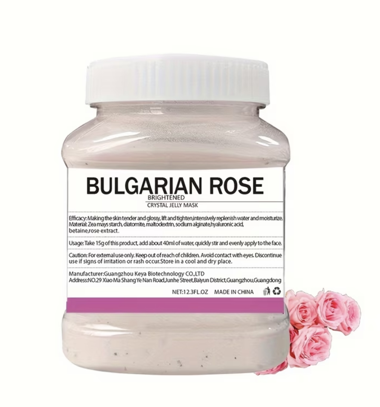 ماسک ژلهای کریستالی روشنکننده گل رز بلغاری (≈۳۶۵ میلیلیتر) ژل هیدرو صورت، طبیعی، قابل جدا شدن (Peel-Off)، حرفهای و ملایم اثرات: نرمکننده و براقکننده پوست، سفتکننده و لیفتکننده، مرطوبکننده و آبرسانی قوی
