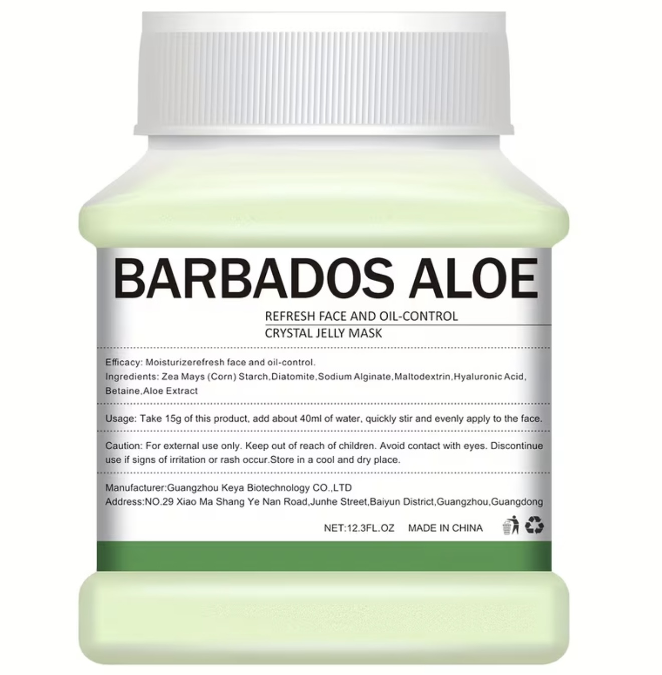 ماسک ژلهای کریستالی آلوئه ورا باربادوس – با کیفیت بالا مرطوبکننده و تازهکننده پوست کنترل چربی و تنظیم ترشح سبوم سفتکننده و بازسازی رطوبت پوست مناسب برای انواع پوست روشن