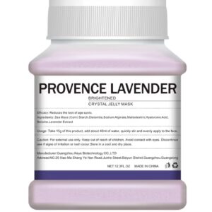 ماسک ژله‌ای کریستالی لاوندر پرووانس – با کیفیت بالا  کاهش ظاهر لکه‌های پیری مرطوب‌کننده عمیق و سفت‌کننده پوست روشن‌کننده و بازگرداننده شادابی پوست خشک مناسب برای همه انواع پوست