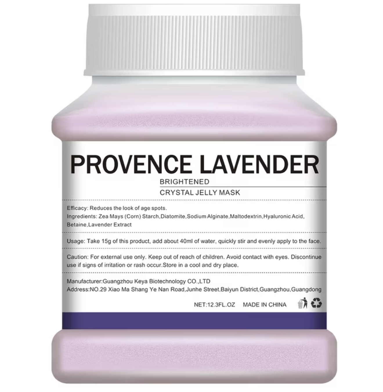 ماسک ژلهای کریستالی لاوندر پرووانس – با کیفیت بالا کاهش ظاهر لکههای پیری مرطوبکننده عمیق و سفتکننده پوست روشنکننده و بازگرداننده شادابی پوست خشک مناسب برای همه انواع پوست
