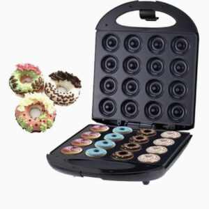 دستگاه برقی دونات‌ساز، دستگاه تهیه دونات با توان ۱۴۰۰ وات و صفحات نچسب، با گرمایش دوطرفه که می‌تواند ۱۶ عدد دونات درست کند