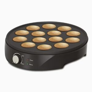 دستگاه کیک‌پاپ با ۱۴ قالب، دستگاه برقی ۱۰۰۰ وات با صفحات نچسب برای تهیه کیک‌پاپ و دونات‌