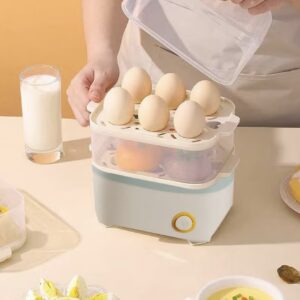 دستگاه برقی تخم‌مرغ‌پز و بخارپز – دیگ چندکاره سریع برای تخم‌مرغ‌های آب‌پز سفت و نرم، با ظرفیت بزرگ، خاموشی خودکار