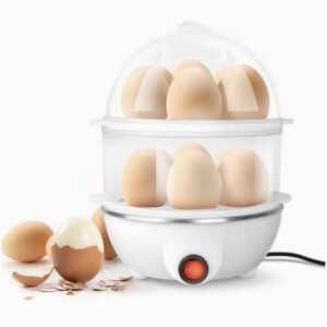 تخم‌مرغ‌پز دو طبقه،با ظرفیت ۱۴ عدد تخم‌مرغ، دارای خاموشی خودکار