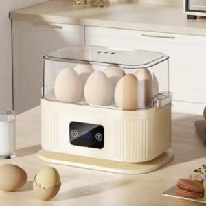 تخم‌مرغ‌پز برقی ظرفیت ۶ تخم‌مرغ، دارای حالت‌های آب‌پز نرم، متوسط و سفت