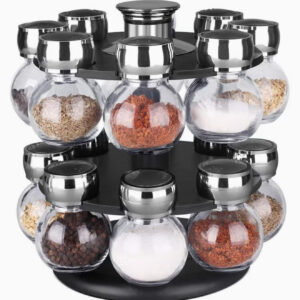 ست ۱۶ عددی شیشه ادویه با پایه گردان