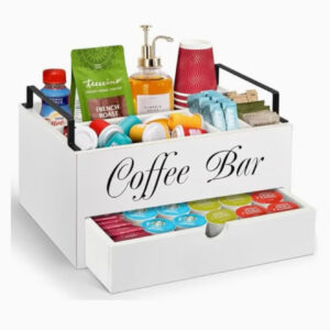 سازماندهنده ایستگاه قهوه چوبی به سبک فارمهاوس