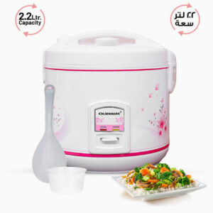 پلوپز چندکاره قابلیتها: پخت، بخارپز و گرم نگه داشتن، دارای کاسه داخلی نچسب به همراه پیمانه اندازهگیری و قاشق پلاستیکی