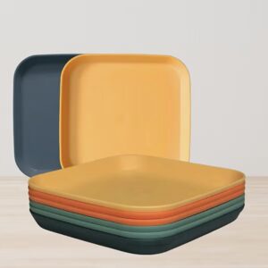 ست ۸ پارچه بشقاب مربع پلاستیکی