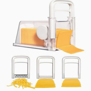 برش‌دهنده پنیر، نگهدارنده پنیر با دسته – شامل رنده، سیم و تیغه