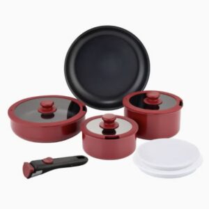 ست ۱۰ تکه ظروف پخت و پز آلومینیومی جداشونده با سطح نچسب