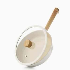 تابه سرامیکی نچسب با درب شیشه‌ای