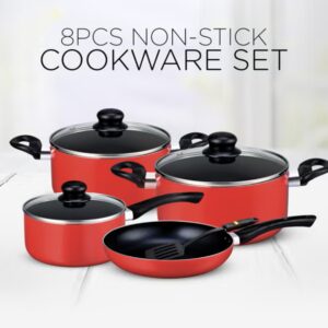 ست ۸ تکه قابلمه و تابه آلومینیومی نچسب