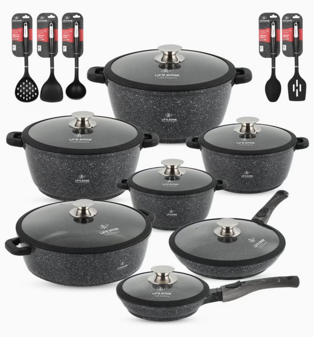 ست ظروف پخت و پز نچسب با پوشش گرانیت و