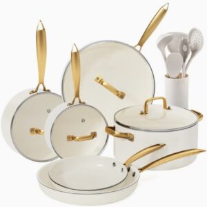 ست ۱۶ تکه قابلمه و تابه سرامیکی نچسب