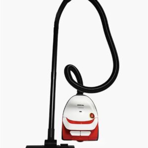 جاروبرقی با طراحی جمع‌وجور، مدل NVC2302A1، توان ۱۴۰۰ وات، رنگ سفید/قرمز/مشکی