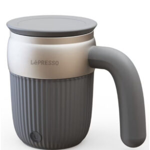 ماگ همزن خودکار با روتور مغناطیسی، همراه با درب، ساخته شده از استیل ضدزنگ بادوام، قابل شارژ با پورت USB-C، ظرفیت ۴۵۰ میلی‌لیتر، مناسب برای تمام نوشیدنی‌ها