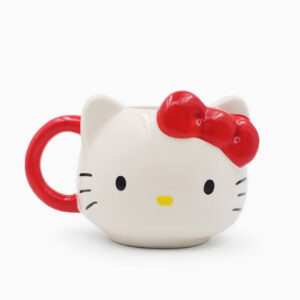 ماگ خلاقانه Kt Cat، ظرفیت ۵۰۰ میلی‌لیتر، طرح کارتونی با پاپیون، ساخته شده از سرامیک سه‌بعدی