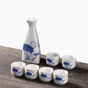 ست ۷ تکه ژاپنی، ظرفیت ۱۵۰ میلی‌لیتر، شامل ۱ بطری و ۶ فنجان