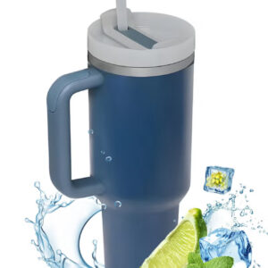 لیوان ۱۲۰۰ میلیلیتری با دسته و درب نیدار، از استیل ضدزنگ