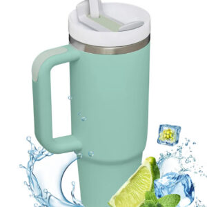 لیوان ۱۲۰۰ میلیلیتری با دسته و درب نیدار، از استیل ضدزنگ