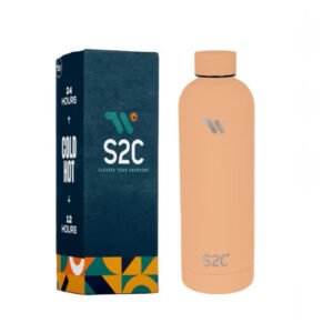 بطری آب استیل ضدزنگ ۷۵۰ میلی‌لیتری، دو جداره با عایق