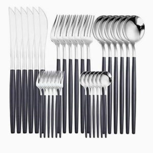 ست کامل ۳۰ پارچه چاقو، چنگال و قاشق استیل