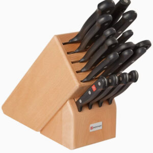 ست چاقو آشپزخانه Wüsthof Gourmet با استند چوب راش، چاقوهای استیل ضدزنگ