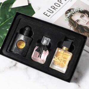 ست عطر زنانه سه عددی – هر بطری ۳۰ میلیلیتر و ماندگاری بسیار بالا و رایحه گلی و شرقی